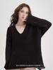 Suave Jersey Rosa que Expone la Clavícula para Mujer, Estilo Holgado y Relajado Otoño 2025, Jersey Pulóver Único con Borde Enrollado