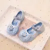 Zapatos de Cuero de Princesa de Dibujos Animados para Niñas 2025 Moda de Verano Súper Suaves Elegantes Niña Pequeña Moda Punta Redonda Suela Suave Zapatos Individuales