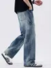 Ropa de Hombre Fengshe / Novedad Primavera 2026 Estilo Americano Pantalones Rectos Holgados Marca de Moda Jeans para Hombre