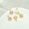 Pendente Simples Olho de Estrela com Ilhós, Pedra Multicolorida e Girassol Vintage, Acessórios para Pingente DIY, Pulseira, Colar