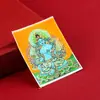 Thangka de Tela Pintado à Mão com Dourado Inlayado Estilo Xizang com Vários Padrões dos Cinco Senhores e Deus Amarelo da Riqueza, Núcleo de Pintura Thangka, Atacado do Fabricante