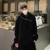 Sudadera con capucha de peso pesado estilo callejero americano, talla grande, para hombre y mujer, corte holgado, sin cierre frontal con doble cremallera, marca de tendencia hip-hop callejero, prenda de abrigo de color liso