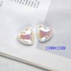Branco Brilhante Meio Rosto Coração de Pêssego Acessórios Decorativos ABS Imitação de Pérola Material para Joias DIY Acessórios de Cabelo para Meninas Enfeite de Cabeça Presilha de Cabelo