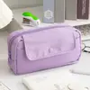 Estojo Transparente de Grande Capacidade com Design Simples para Alunos do Ensino Fundamental, Bolsa de Armazenamento de Papelaria Multifuncional e Estilosa