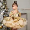 Vestido Navideño para Niñas 2026 Nuevo Estilo Vestido de Princesa para Niñas Un Hombro Vestido Abullonado Disfraz de Performance Europeo y Americano Anfitrión Transfronterizo