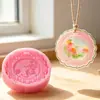 Molde de silicone para pingente redondo de peônia em relevo estilo chinês tradicional, para fazer ornamentos perfumados, pingentes de gesso ou resina, molde para decoração de casa e carro