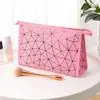 Bolsa de Maquiagem Fashionável de Luxo Leve à Prova d'Água Bolsa de Armazenamento de Grande Capacidade Bolsa de Viagem Bolsa de Armazenamento de Cosméticos à Prova d'Água em PU