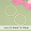 Chapado en oro real de 18 quilates con anillo colgante geométrico redondo gota de agua triángulo colgante para pendientes hechos a mano DIY accesorios colgantes