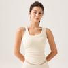 Top Cubre Ropa Deportiva de Yoga que Frunce los Lados del Pecho, a Prueba de Impactos, Hermoso Diseño de Espalda, Efecto Adelgazante, Ropa de Yoga, Ropa para Correr y Fitness, Solo Top Cubre
