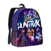 Bolsa Estrelada 3D Estéreo Cross-Border Huntrix Kpop, Bolsa Estrelada de Grande Capacidade para Alunos do Ensino Fundamental e Médio, Apresentando o Grupo de Meninas Demon Hunter