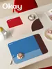 Posavasos Geométrico de Cuero Dopamina Impermeable y a Prueba de Aceite Limpiable y Lavable Almohadilla para Ratón de PVC Posavasos Base para Tazón Esterilla de Aislamiento Térmico