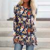 Camiseta de manga larga con cuello redondo y estampado digital 3D para mujer, moda transfronteriza de comercio exterior europeo y americano 2021