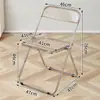 Mesa dobrável transparente acrílica vintage, estilo moderno e na moda, conjunto de mesa e cadeira portátil para varanda de casa, mesa de centro nórdica