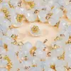Botões Qipao, Estilo Nacional, Acessórios Novo Estilo Chinês, Miçangas Planas Facetadas de Cristal, Suportes de Flor de Metal, Acessórios para Hanfu e Traje Tang
