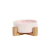 Bol para fideos nórdico, bol para sopa, creativo, patrón de mármol, bol para mascotas con marco de madera, bol para gatos, bol de agua, bol para cereales, decoración suave, maceta