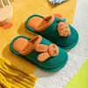Pantuflas de Algodón JQ Jing Qi para Niños Niñas Invierno Interior Hogar Zapatos Conejo Antideslizante Bebé Niños Bebé Pantuflas