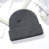 Gorro de Punto Liso para Otoño e Invierno para Hombres y Mujeres, Cálido Acrílico con Logo Bordado, Etiqueta Lavable, Gorro de Punto Versátil