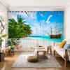 Suministro transfronterizo de fábrica de Amazon Cortinas de paisaje con flores y pájaros para pantalla de ventana de ingeniería hotelera con impresión digital pueden proporcionar Álbum de Fotos