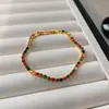 Collar de Zirconia Arcoíris de Dopamina para Mujer, Cadena para Clavícula de Lujo Ligero de Nicho de Gama Alta, Accesorios Retro en Capas