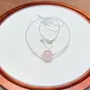 Colar Pingente Design Aquamarina Natural Corrente Curta Clavícula Cristal Joias Atacado