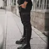 En Stock 2021 Jeans de Hombre de Nuevo Estilo Transfronterizo Europeo y Americano con Bolsillos Laterales, Jeans Ajustados Skinny Nk388