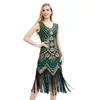 Vestido de Noite Gatsby Vestido de Banquete Franja Retrô Anos 1920 Vestido de Lantejoulas S-4XL Roupas Femininas Amazon