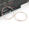 Aretes de círculo grande de acero inoxidable 316L con clip de resorte en forma de I, hebilla de camarón con lazo, aretes de espiral, accesorio clásico