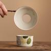 Filtro de té de fugas de conejo lunar pintado a mano de fábrica, filtro de té de alta calidad, accesorios de juego de té de cerámica, juego de filtros de té con separación de agua de té