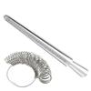 Ukus Anillo de Aluminio Palo Anillero Herramienta de Medición de Tallas de Mano 0-13 Talla US Medida Británica Anillo