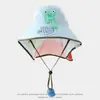 Sombrero Abanico Chal Hombres Mujeres Verano Protección Solar Sombrero Parasol Ala Ancha Malla Transpirable Sombrero de Sol Sombrero Infantil Abanico