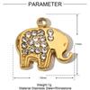 Colgante de acero de titanio con forma de ojo geométrico europeo y americano, colgante de acero inoxidable con forma de luna de amor para mujer, colgante de collar con forma de palma de elefante