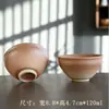 Tetera de Cerámica Gruesa para Preparar Té a Fuego Abierto, Tetera Operada con Vela con Asa, Set Sencillo para Calentar Té, Tetera para Preparar Té al Aire Libre