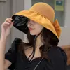 Sombrero de verano 2024 con pegamento de colores para mujer, parasol y protector solar, sombrero de pescador Advanced Sense, sombrero para el sol con cornisa grande.