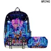 Set Estudiantil 3D Nuevo Temático de Película Transfronterizo: Mochila y Estuche de Doble Capa, Dos Piezas