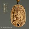 Colgante de Buda del Año de Nacimiento Zodiacal de Madera de Águila, Placa Ovalada de Madera con Piedras Incrustadas, Accesorios Culturales Estilo Chino, Fuente de Suministro