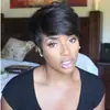 Peluca de AliExpress, muy vendida, de estilo europeo y americano, de pelo corto para mujer, corte Pixie, de seda de alta temperatura, con fibra química y cubierta para la cabeza.