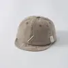 Novo estilo de chapéu de sol para bebê, boné macio com aba para bebê, estilo coreano, primavera e outono, chapéu lavado vintage desgastado, comércio exterior