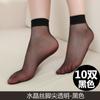 5 pares de calcetines transparentes de cristal con punta de color, ultradelgados, antienganches, invisibles, transpirables, para mujer, primavera y verano