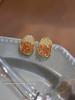 Pendientes de botón con cristales degradados Advanced Sense para mujer, de plata S925, con diseño irregular único y ligero, de lujo y a la moda.