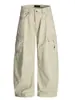 Calça cargo vintage retrô americana de rua com bolsos grandes e pregas, design versátil unissex, calça casual solta