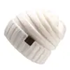 Chapéu de Inverno Quente de Venda Europeu e Americano Outono e Inverno Ebay Aliexpress Etiqueta Cor Pura Chapéu de Inverno Feminino Lã Dobrável Tricô