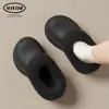 Pantuflas de Invierno de Algodón para Mujer, Aumentadoras de Altura, Para Uso en Exteriores, Suela de Goma EVA Antideslizante, Cálidas, Soporte de Arco, Suela Gruesa, Puntera Cerrada, Cómodas para los Pies