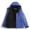 Chaqueta polar 3 en 1 con capucha, cálida, cortavientos, impermeable, adecuada para deportes al aire libre y montañismo, con forro polar extra y diseño engrosado