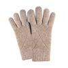 Guantes de Invierno Tejidos con Pantalla Táctil para Mujer, Guantes de Cinco Dedos Cálidos y a Prueba de Frío de Doble Capa de Terciopelo, Guantes Antideslizantes para Ciclismo para Hombre