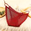 Nova calcinha feminina sexy de renda transparente com forro 100% algodão, sem costura, respirável e disponível em tamanhos grandes
