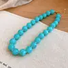 Collar de Doble Capa con Cuentas Acrílicas Transfronterizo Europeo y Americano Estilo de Lujo Ligero Alto Grado Cadena para Clavícula Estilo Étnico Retro Accesorios para Collares Venta al por Mayor