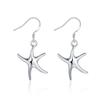 Pendientes de Estrella de Mar Plateados al por Mayor para Mujer, Pequeños Regalos, Accesorios de Pendientes de Moda Europeos y Americanos, en Stock E062
