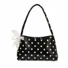 Bolsa de Mão Cartoon com Bolinhas Estilo Coreano Ins, Bolsa Transversal de Ombro Feminina, Bolsa de Mão Versátil de Alta Moda para Mulheres