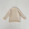 Ins2026 Ropa de Otoño para Bebés y Niñas Pequeñas, Camiseta Básica de Cuello Alto con Estampado y Borde Fruncido para Bebés Niñas, Versátil de Manga Larga
