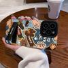 Suporte fofo de cachorrinho de desenho animado para capa de celular Apple 16PRO iPhone 15 com olhos de pupila de pele de carneiro 14 silicone 13